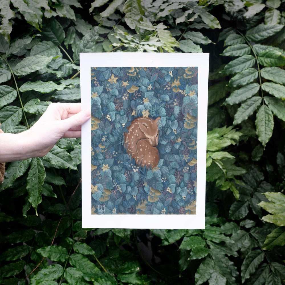 
            
                Load image into Gallery viewer, Sleeping Deer Art Print
            
        
